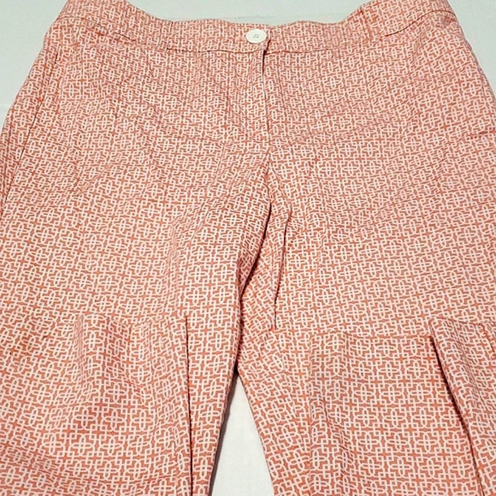 Counterparts Peach Retro 90s Abstract High Rise Straight Leg Cropped Pants 12